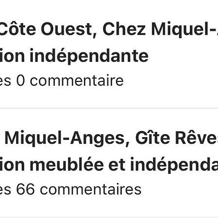 Cote Ouest, Location Independante Chez Miquel-anges *